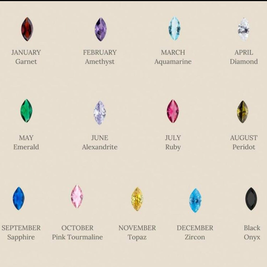 Burial Initial and Birthstone Necklace