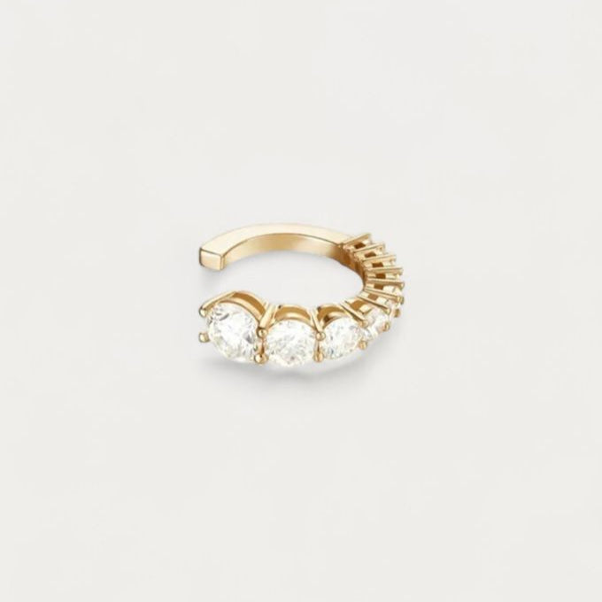 Kaia Gemstone Cuff Earrings