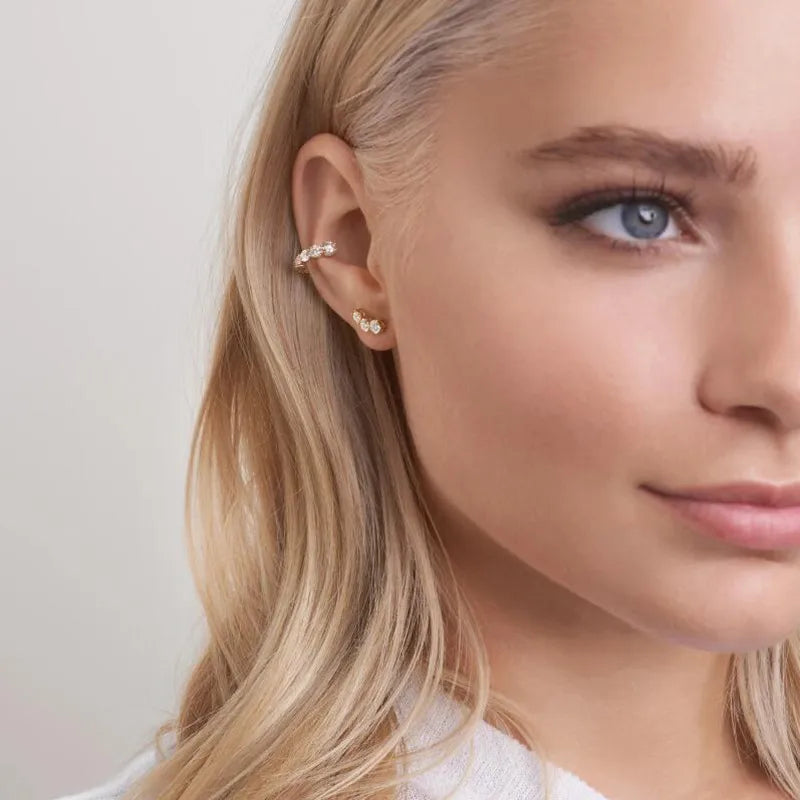 Kaia Gemstone Cuff Earrings