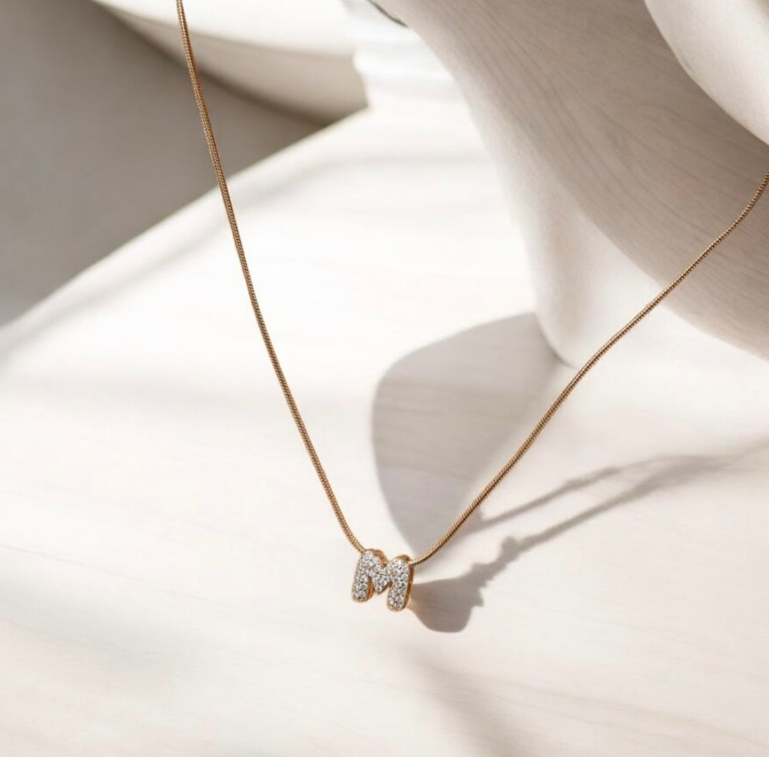 Kyla Bubble Initial Signature Necklace