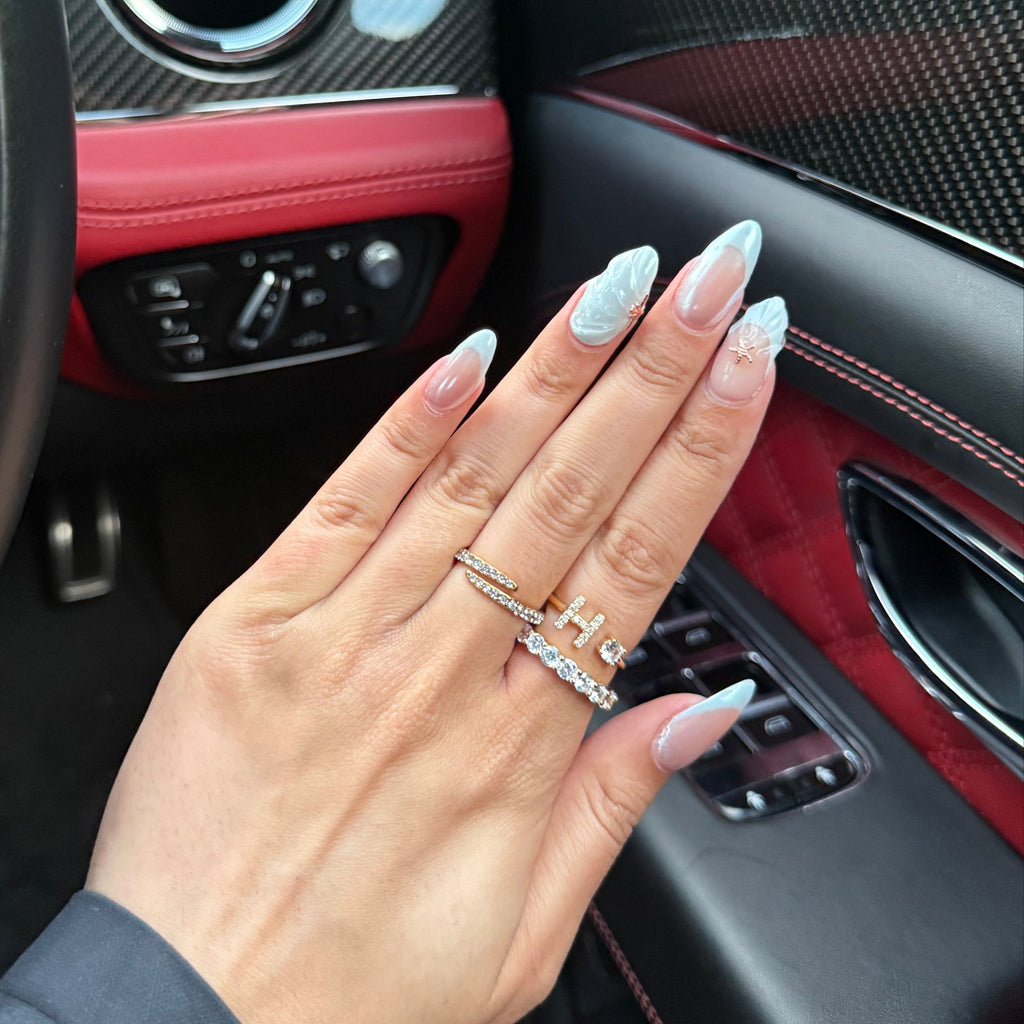 Valen Initial Adjustable Ring