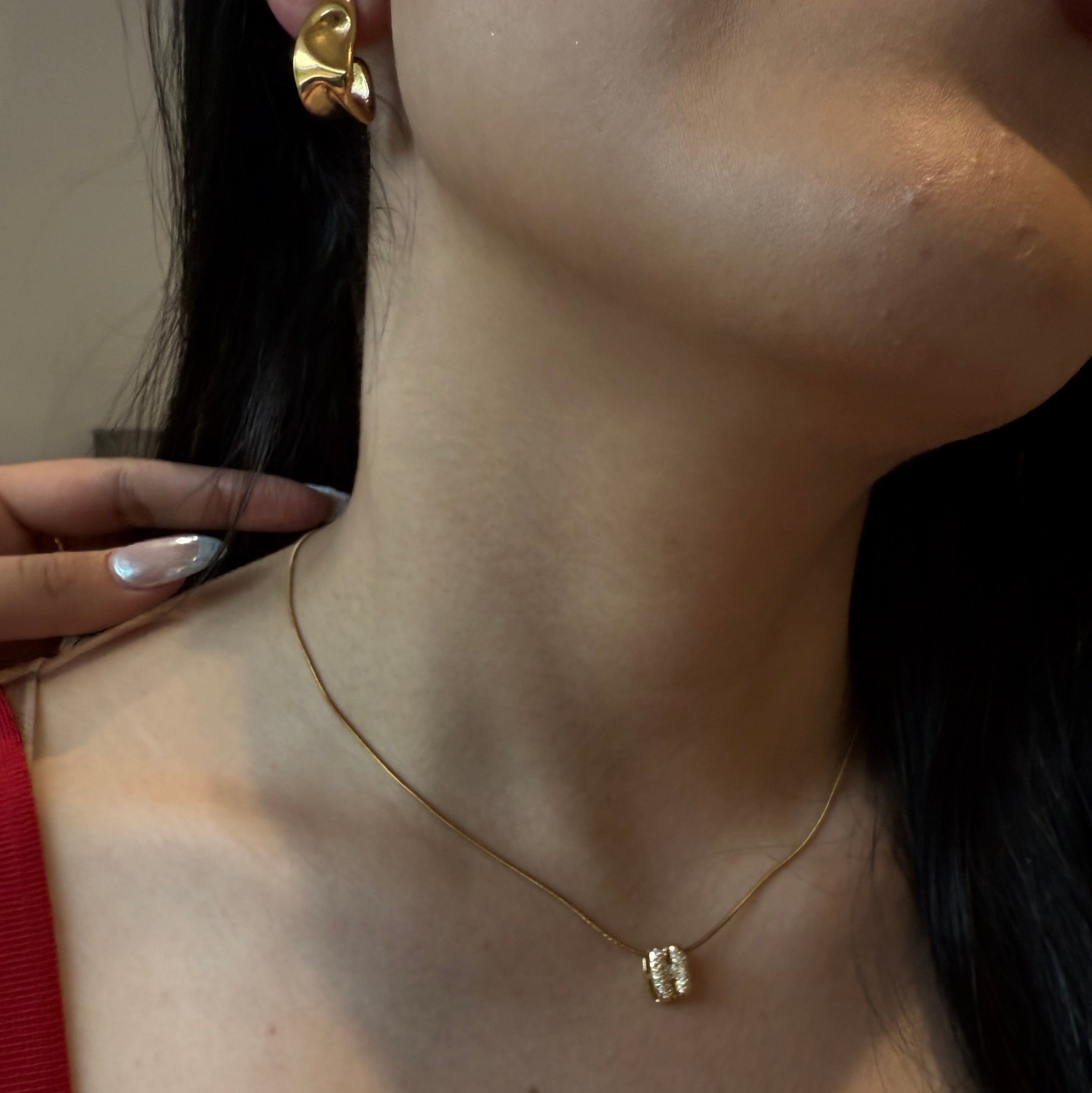 Kyla Bubble Initial Signature Necklace