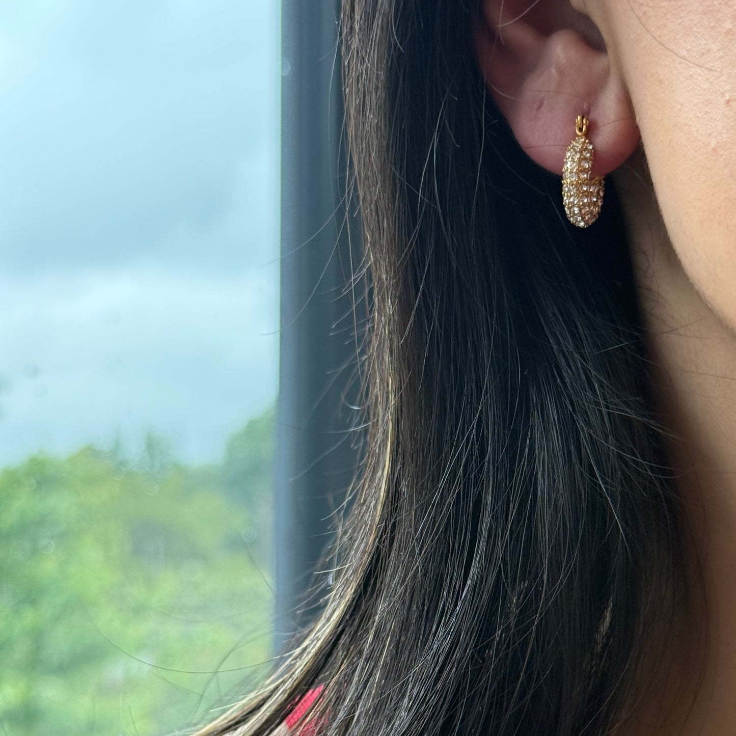 Zara Crystal Hoop Earrings