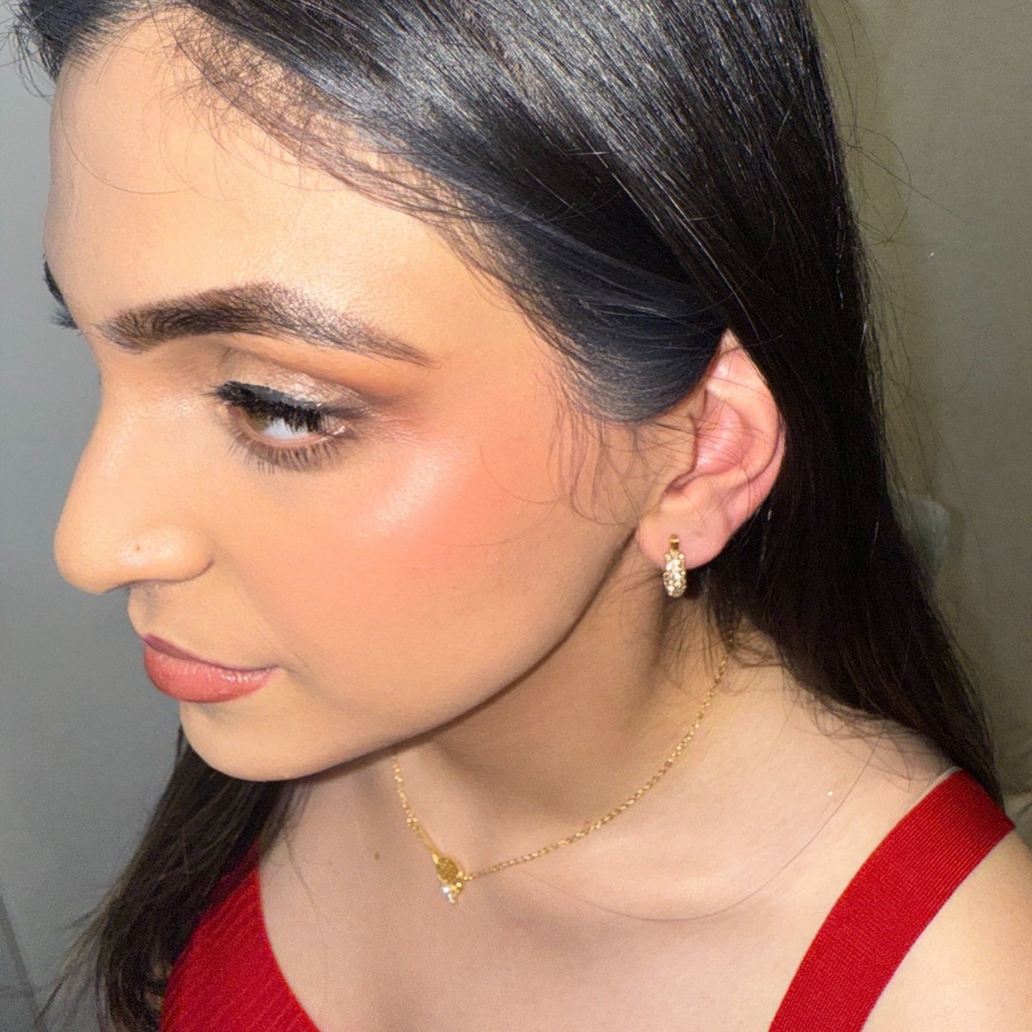 Zara Crystal Hoop Earrings