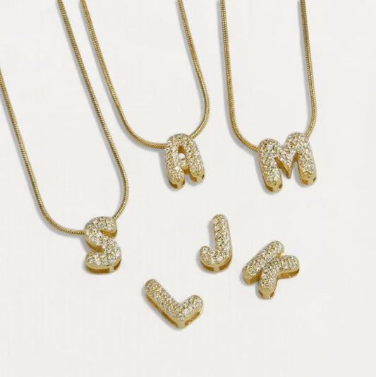 Kyla Bubble Initial Signature Necklace