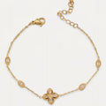 Lila Clover Crystal Bracelet