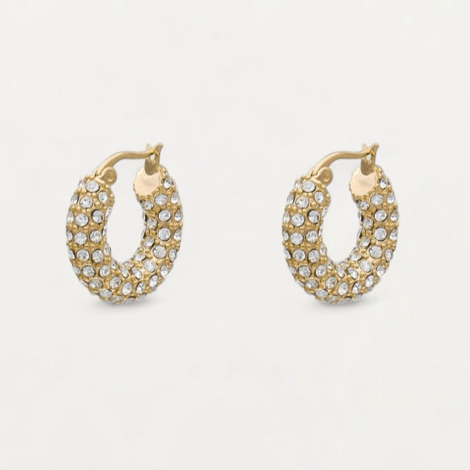 Zara Crystal Hoop Earrings
