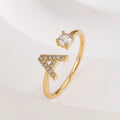 Valen Initial Adjustable Ring