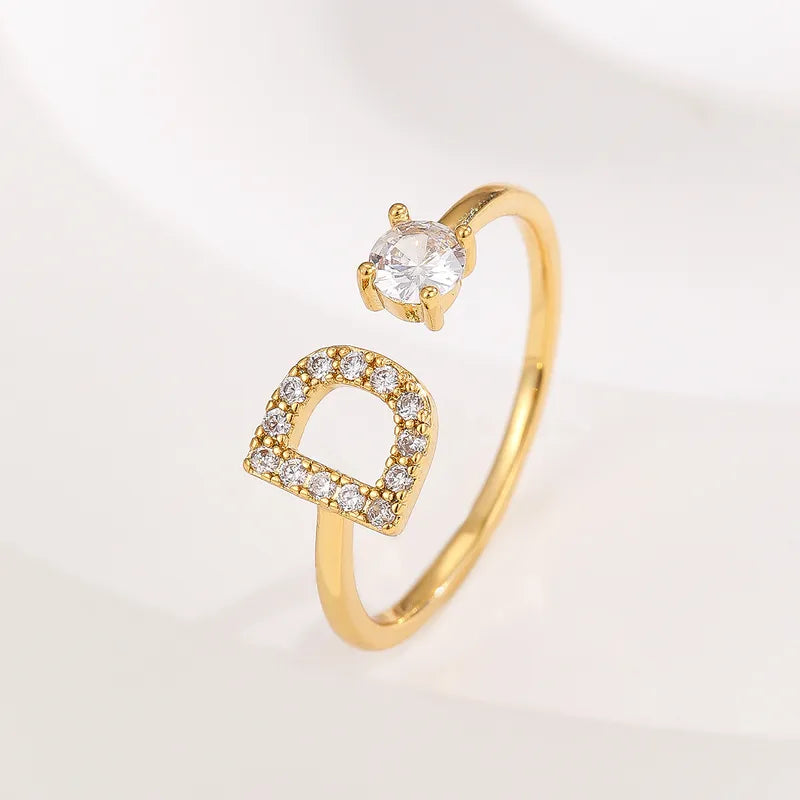 Valen Initial Adjustable Ring