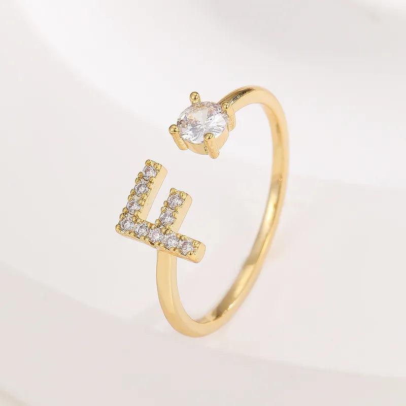 Valen Initial Adjustable Ring (A–Z)