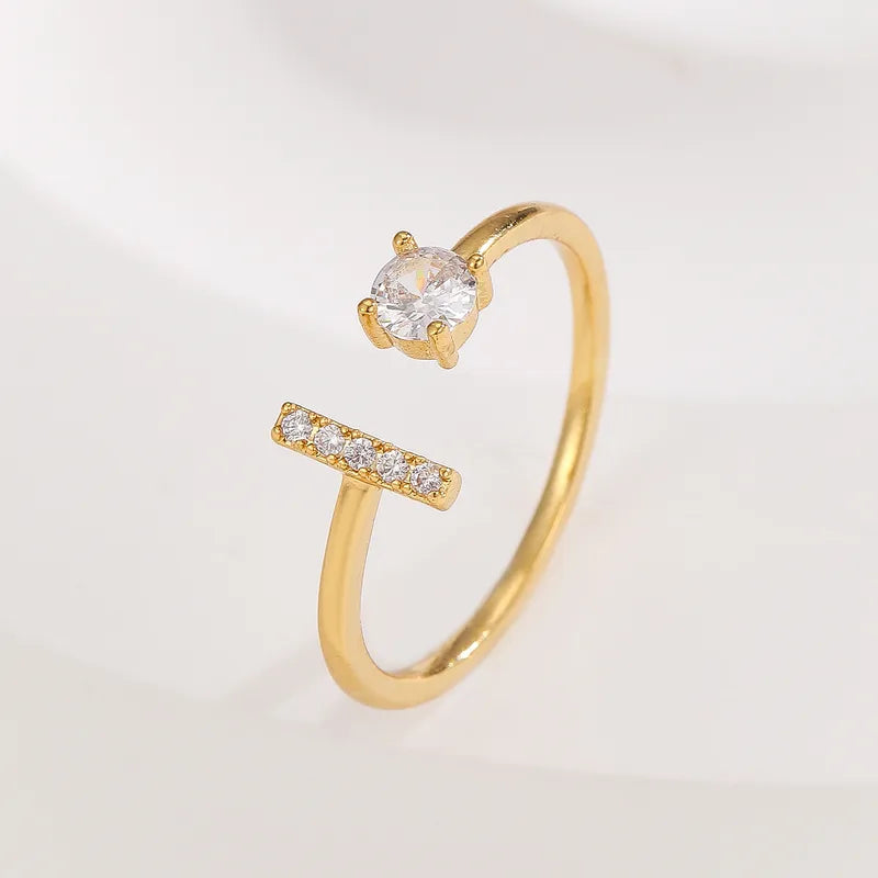 Valen Initial Adjustable Ring (A–Z)