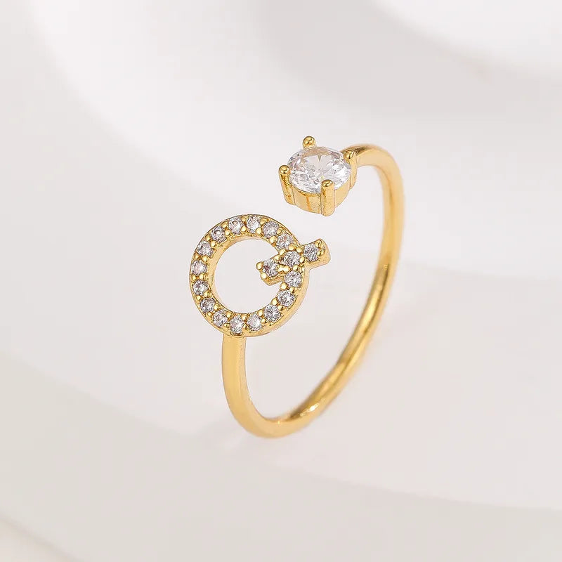 Valen Initial Adjustable Ring