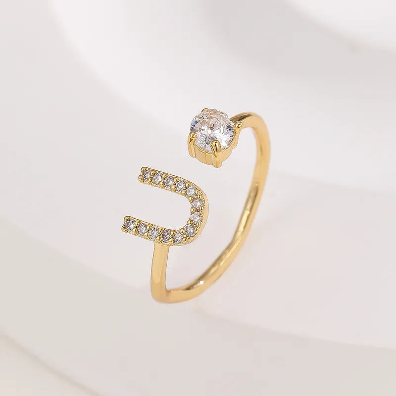 Valen Initial Adjustable Ring