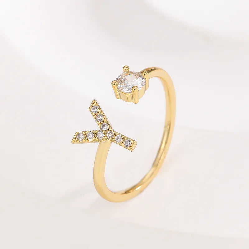 Valen Initial Adjustable Ring (A–Z)