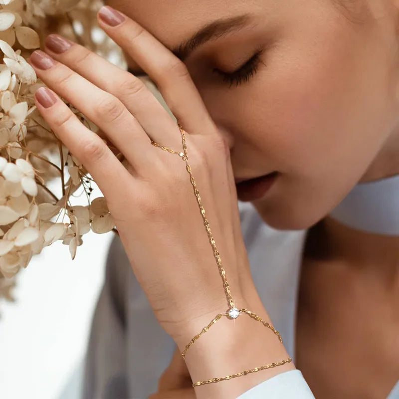 Noa Gold Hand Chain Bracelet