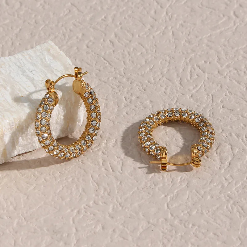 Zara Crystal Hoop Earrings