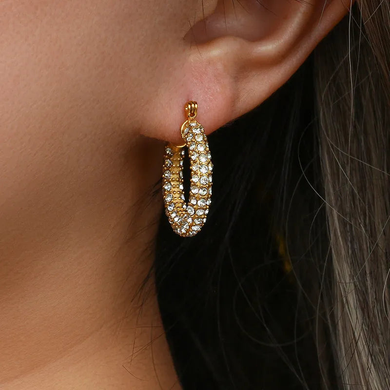 Zara Crystal Hoop Earrings