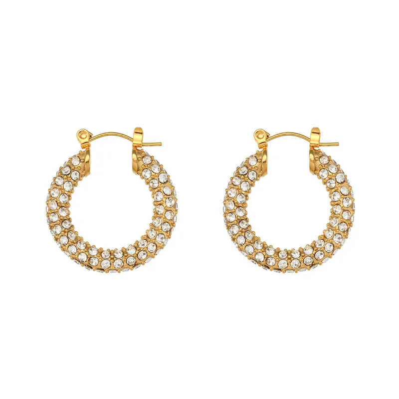 Zara Crystal Hoop Earrings