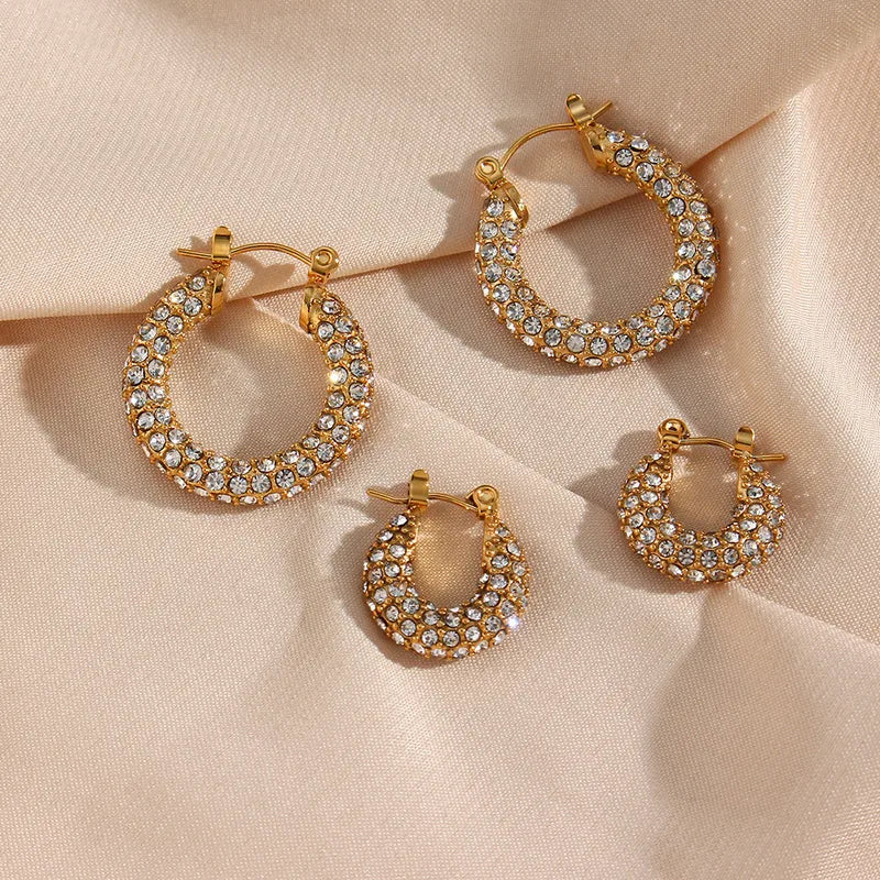Zara Crystal Hoop Earrings