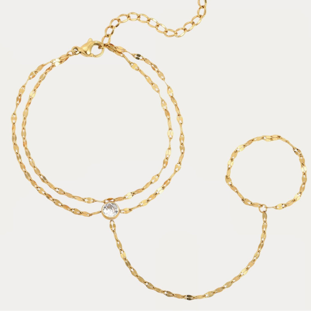 Noa Gold Hand Chain Bracelet