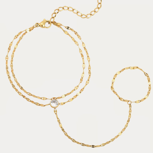 Noa Gold Hand Chain Bracelet